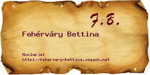 Fehérváry Bettina névjegykártya